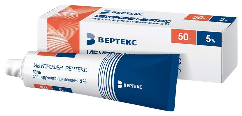 Кетопрофен-Вертекс гель 5% 50г