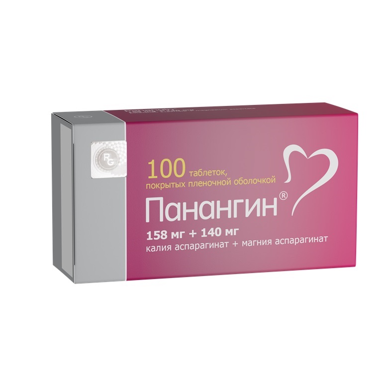 Панангин таб.п о плен. 158мг+140мг №100