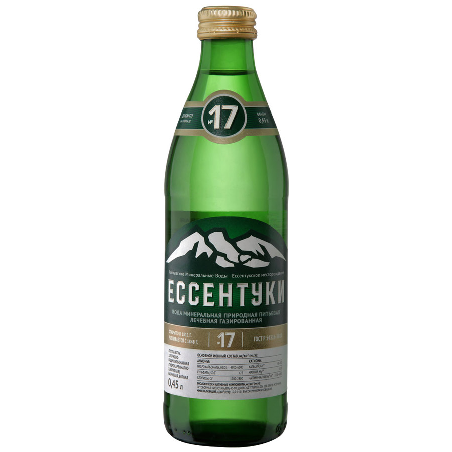 Ессентуки вода минеральная №17 стекло 0,45л