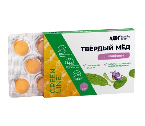 АВС хэлси фуд твердый мед шалфей 30г