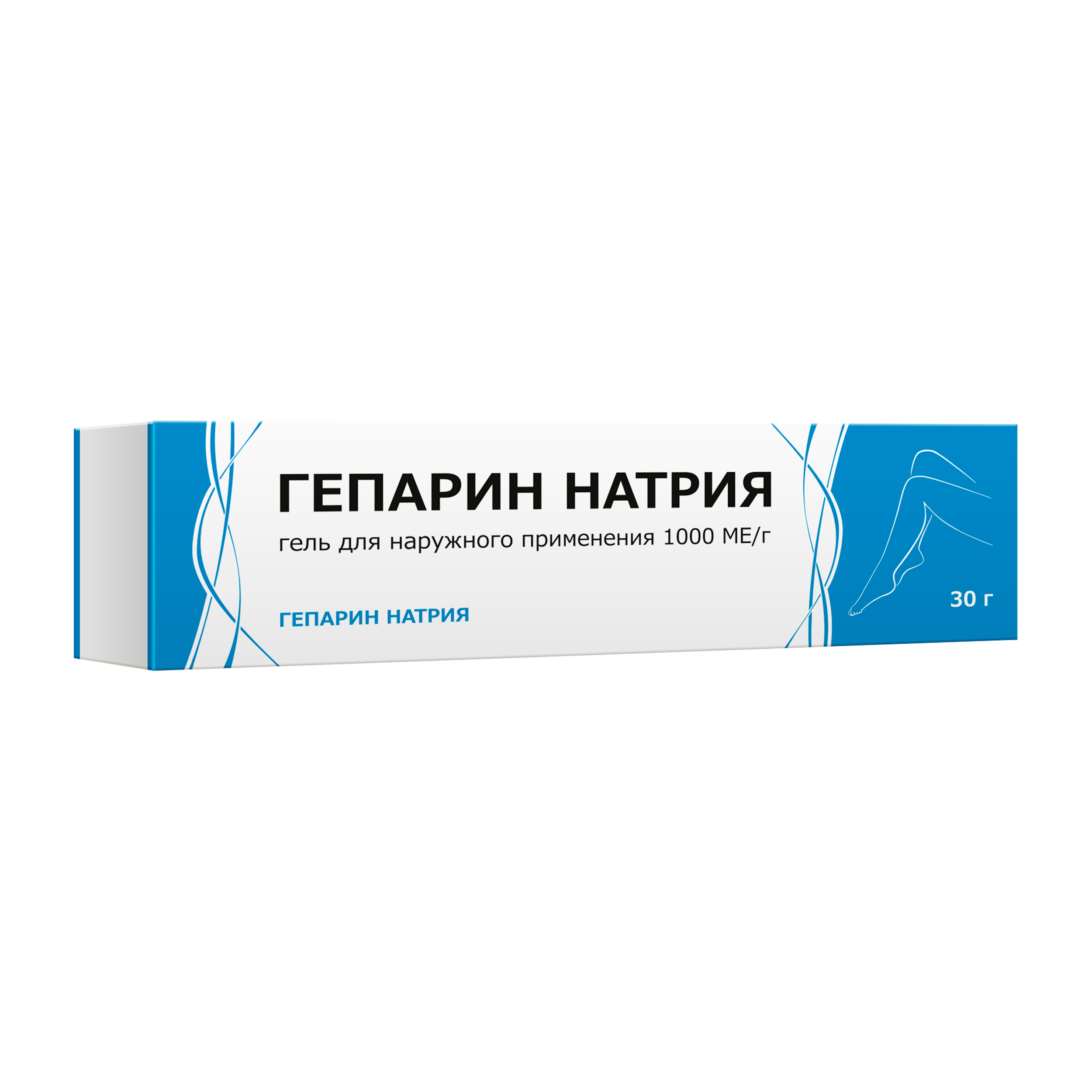 Гепарин натрия гель для нар. прим. 1000 МЕ r 30г