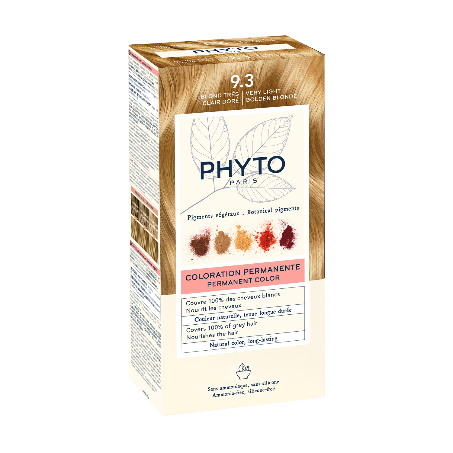 Phytosolba Phyto Hair Color крем-краска для волос тон 9.3 очень светлый золотистый блонд 50 50 12мл