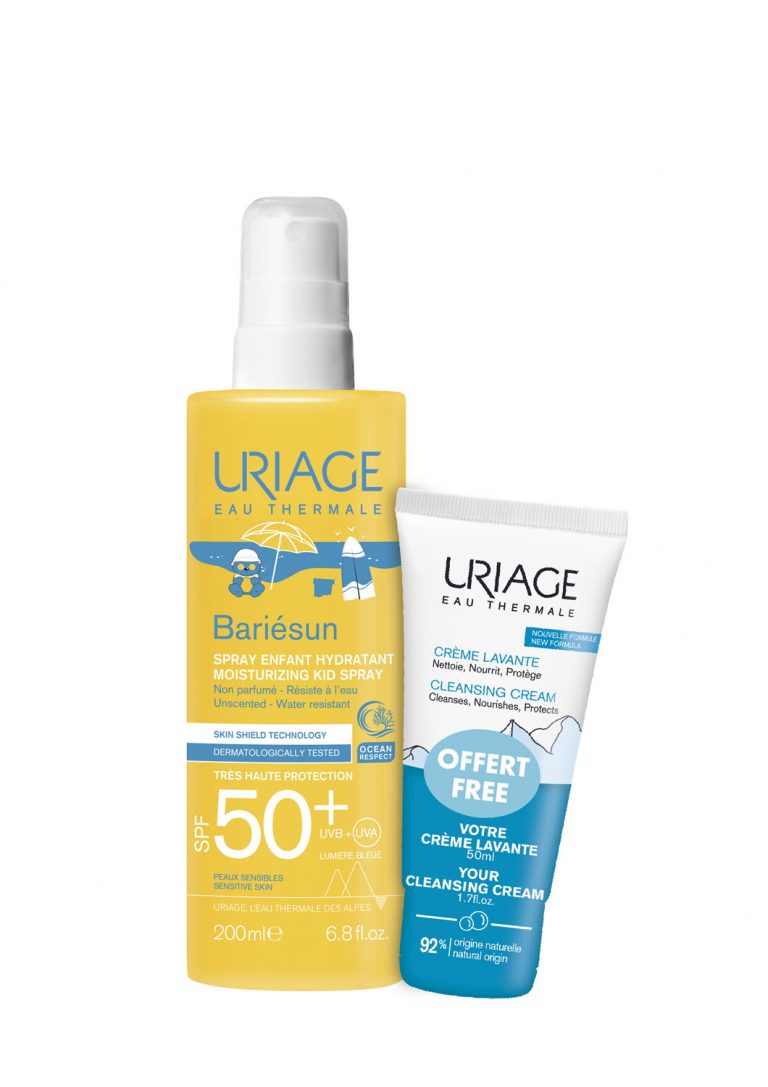 Урьяж Барьесан набор увлажняющий спрей для детей SPF50+ 200мл+очищающий пенящийся крем 50мл