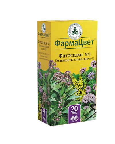 Фитоседан №3 успокоительный сбор ф п №20