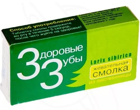 Жевательная смолка Здоровые зубы 1г №10