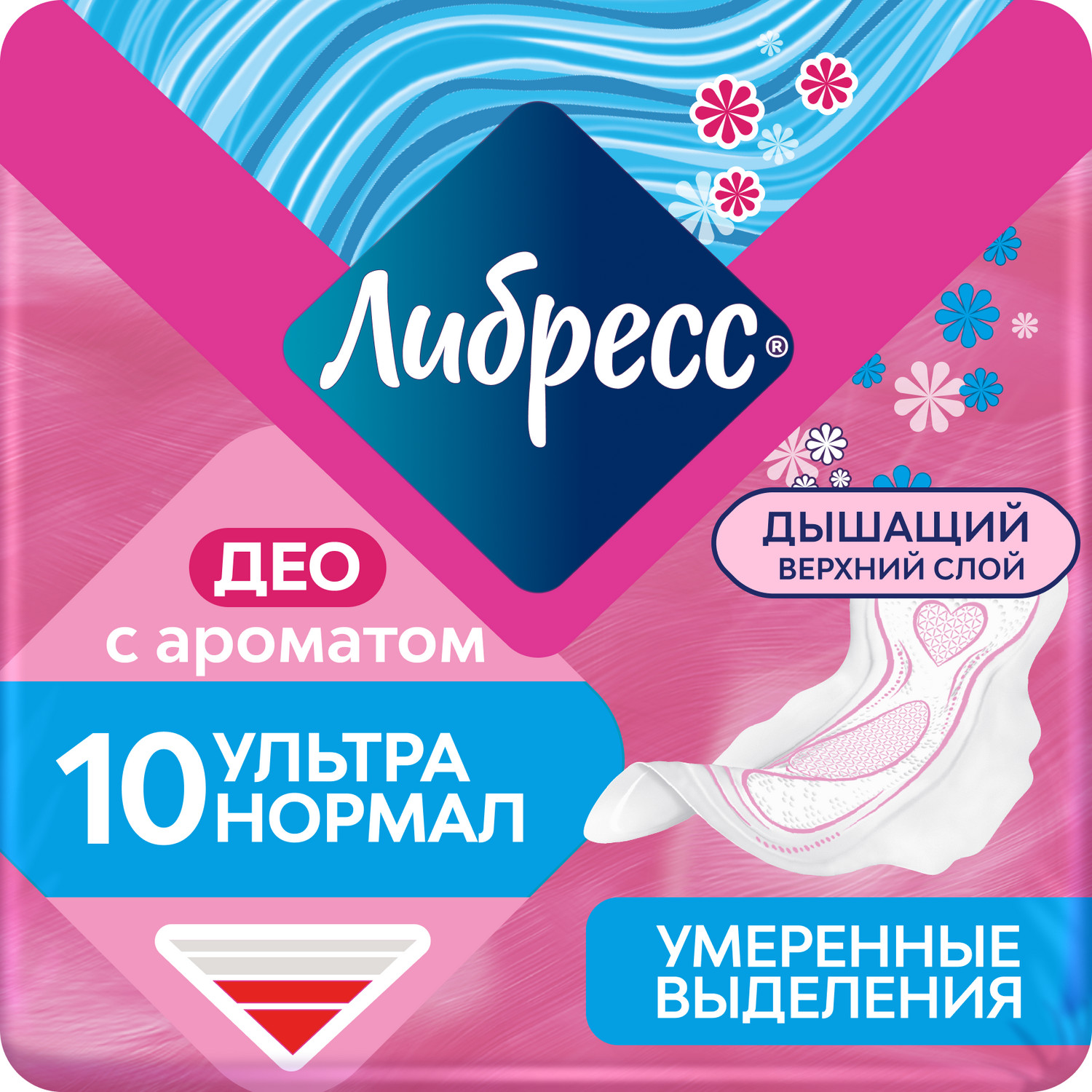 Либресс прокладки гигиенич. Ультра Нормал Део с мягк. пов. №10