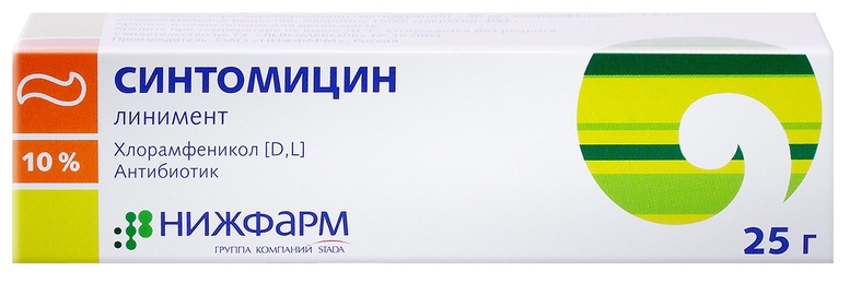 Синтомицин линимент 10% 25г