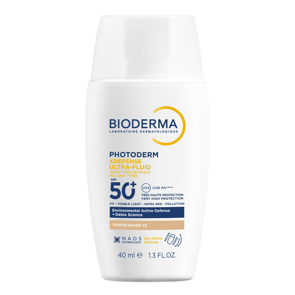 Биодерма Фотодерм иксдефенсе флюид солнцезащитный с тоном SPF50+ светлый оттенок фл. 40мл