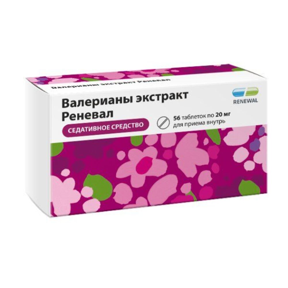 Валерианы экстракт Реневал таб. п о плен. 20мг №56