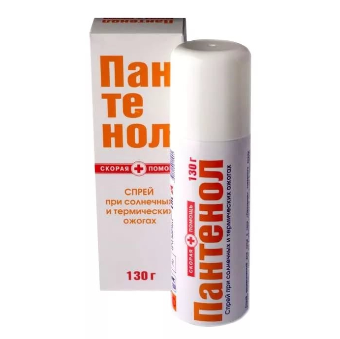 Пантенол Скорая помощь при ожогах спрей для лица тела 130г