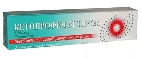 Кетопрофен гель 2,5% 50г